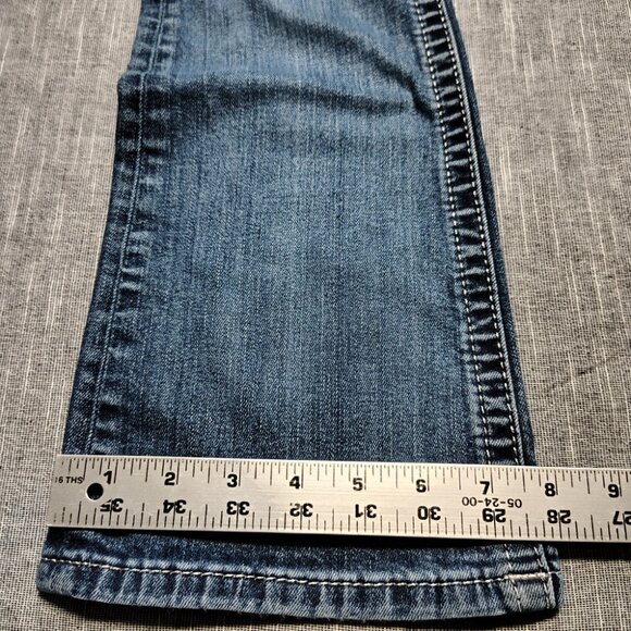 Miss Me Jeans Womens Size 26 Blue Mid Rise Boot Cut Embellished Flap Stud Denim - Picture 7 of 15